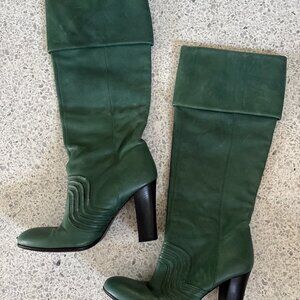 Miss Sixty Knee High Emerald Green Tall Boots Size 38